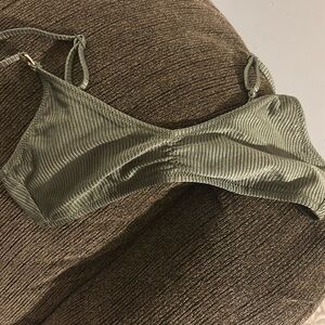Brand new with tags American rage green ribbed swim top medium